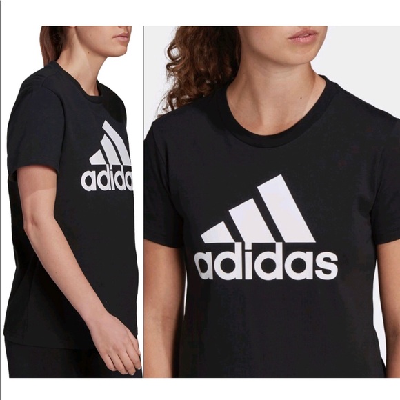ADIDAS Amplifier Tee Shirt Crewneck Short Sleeve Black Small Women’s - Picture 3 of 15